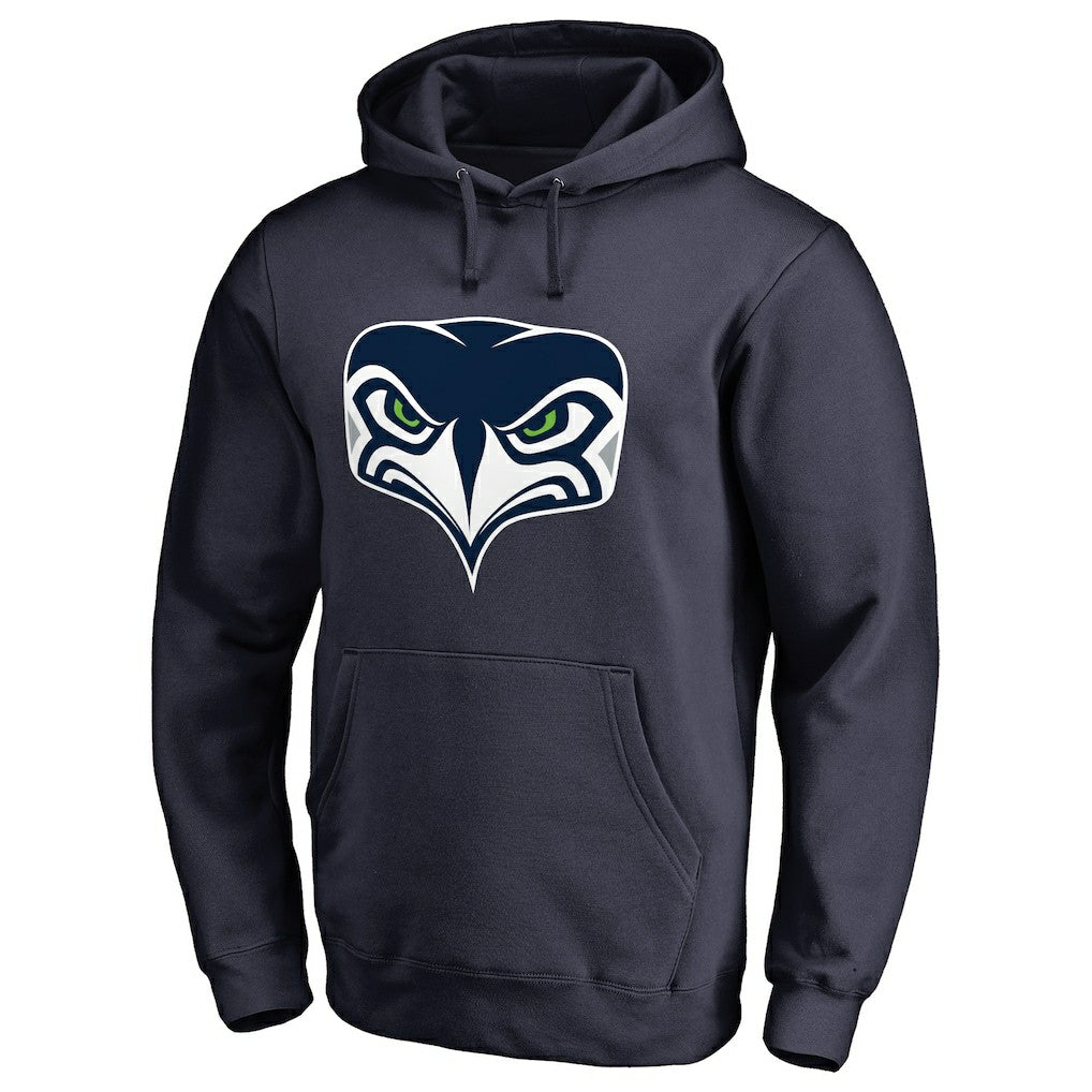 Seattle Seahawks Alternate Team Logo Gear Pullover Hoodie Navy - NFL