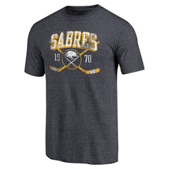 Buffalo Sabres - Vintage Collection Line Shift Tri-Blend T-Shirt Navy