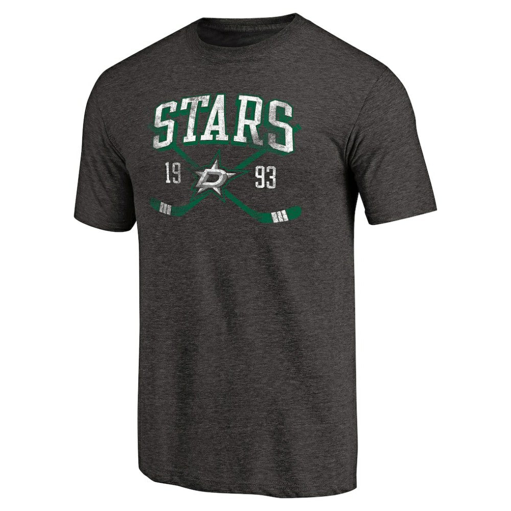 Dallas Stars - Vintage Collection Line Shift Tri-Blend T-Shirt Black