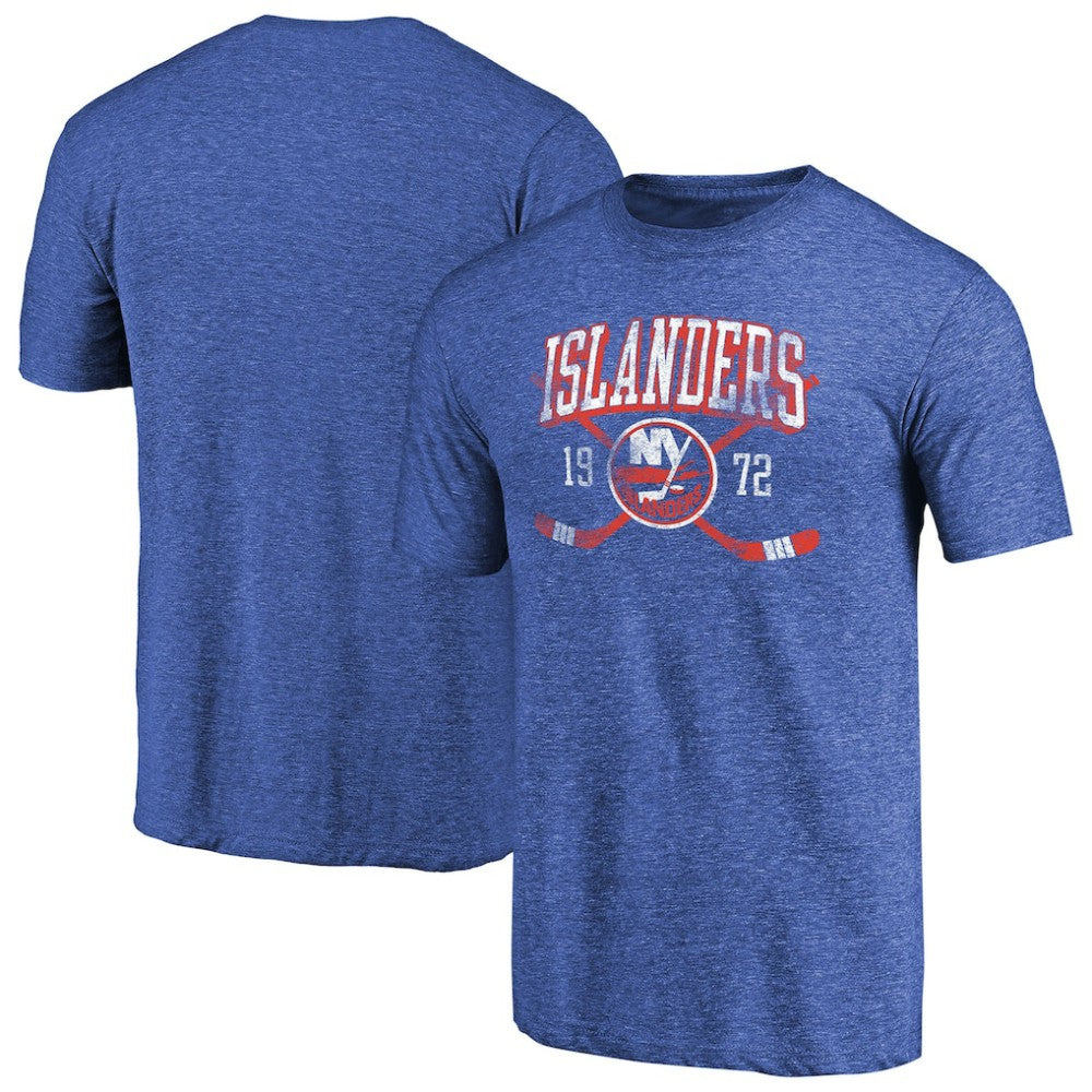 New York Islanders - Vintage Collection Line Shift Tri-Blend T-Shirt Royal