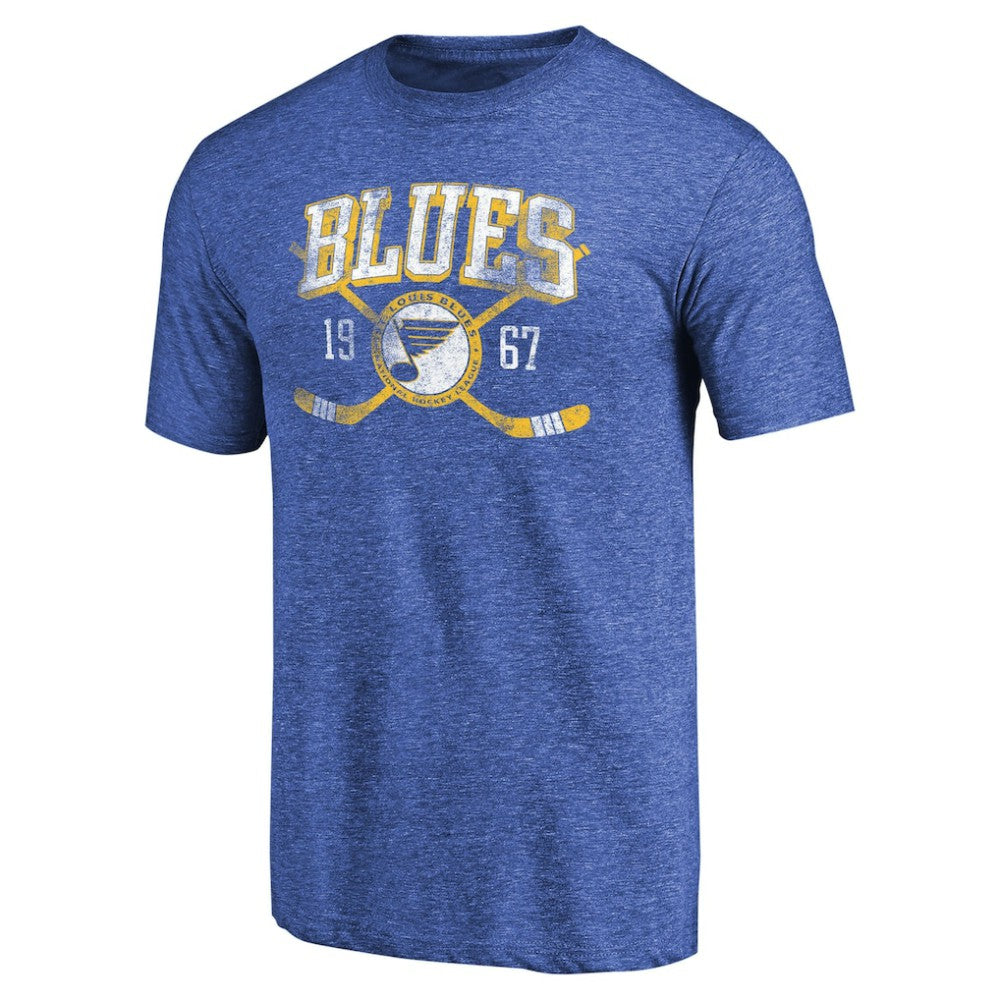 St. Louis Blues - Vintage Collection Line Shift Tri-Blend T-Shirt Royal