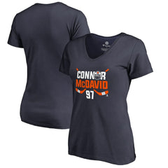 Connor McDavid Edmonton Oilers - Women's Hometown Collection CM97 V-Neck T-Shirt Navy