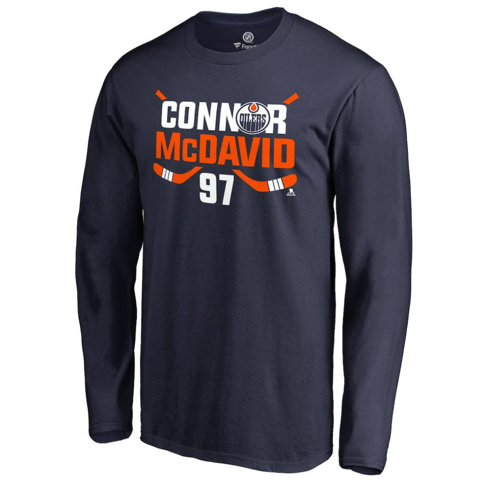 Connor McDavid Edmonton Oilers - Hometown Collection CM97 Long Sleeve T-Shirt Navy