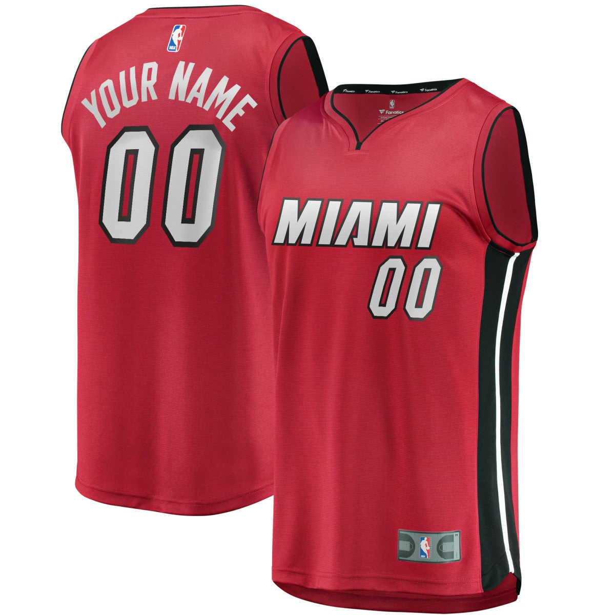 Fanatics - Miami Heat Youth Fast Break Replica Custom Jersey Red - Statement Edition