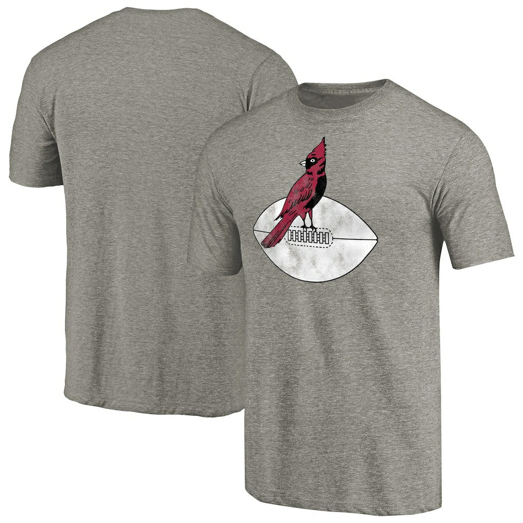 Arizona Cardinals Throwback Logo Tri-Blend T-Shirt Ash - NFL