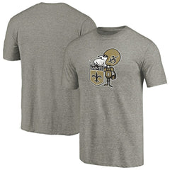New Orleans Saints Throwback Logo Tri-Blend T-Shirt Ash - NFL