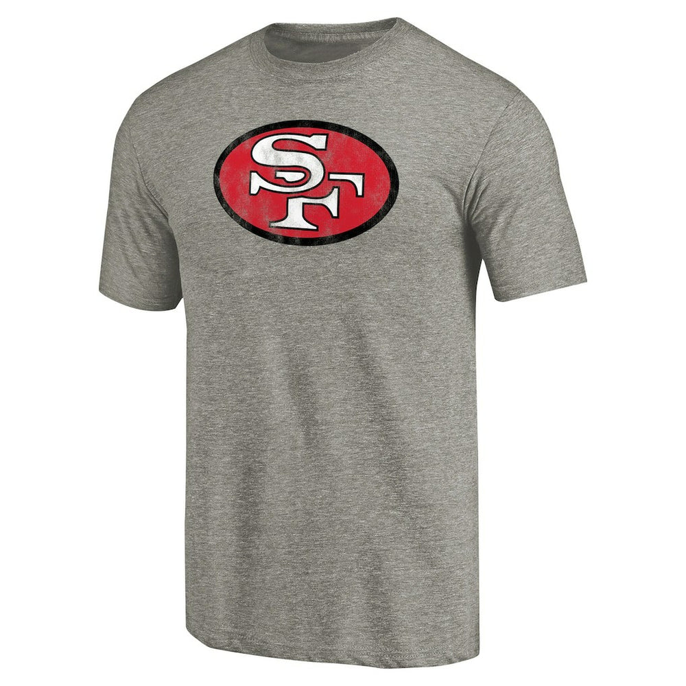 San Francisco 49ers Throwback Logo Tri-Blend T-Shirt Ash - NFL