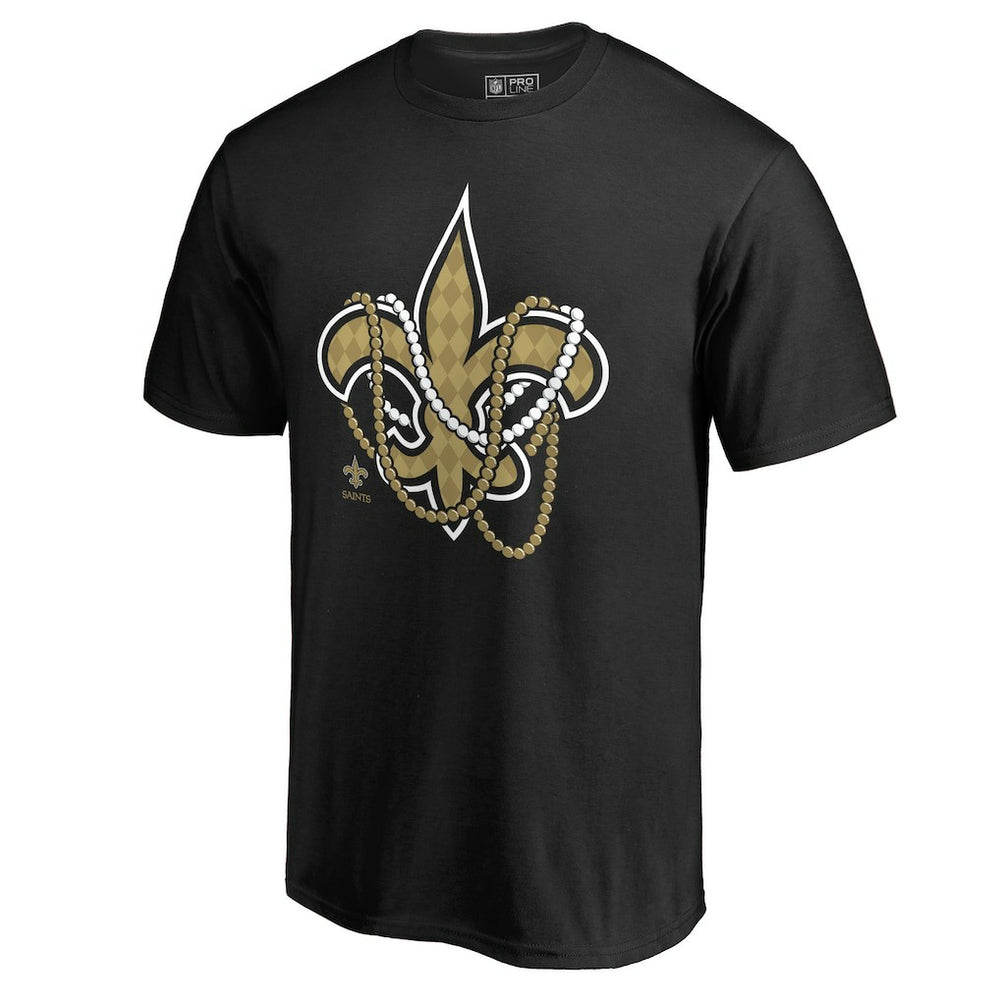 New Orleans Saints Beads Hometown Collection T-Shirt Black - NFL