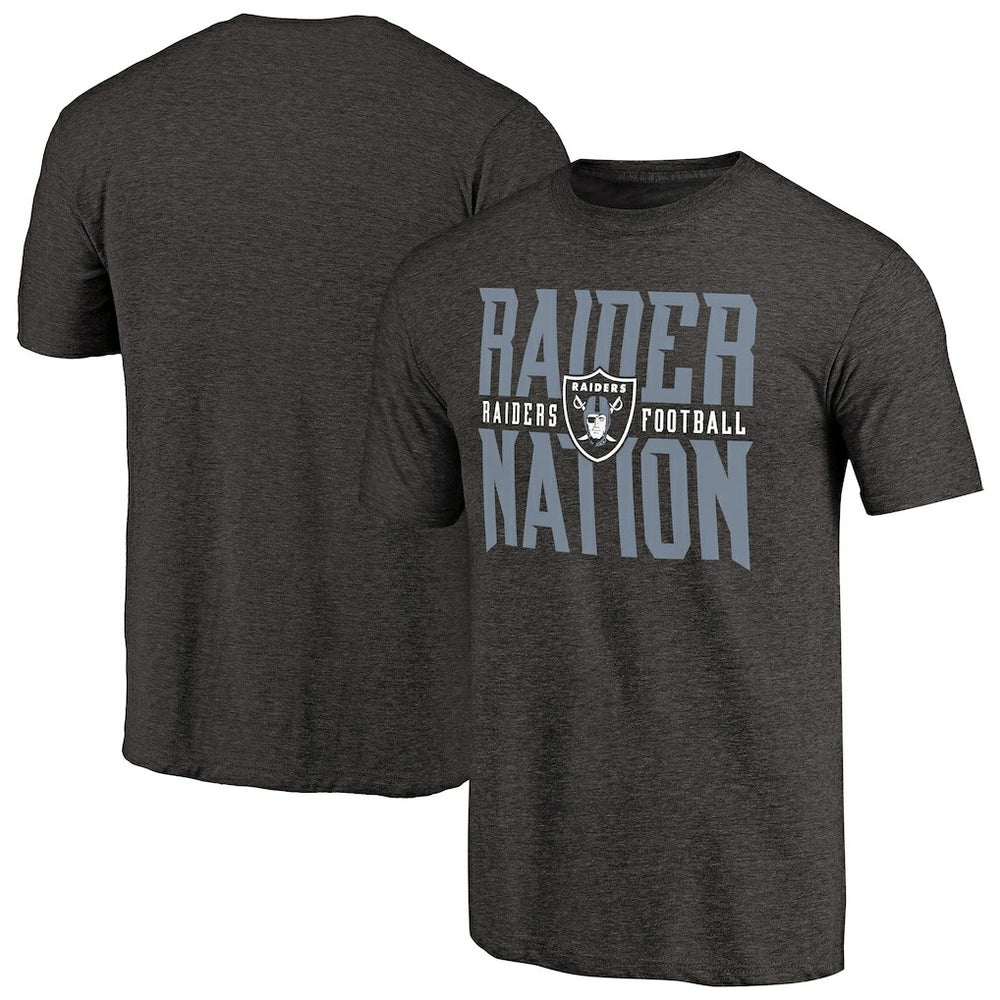 Las Vegas Raiders Hometown Collection Tri-Blend T-Shirt Heathered Black - NFL