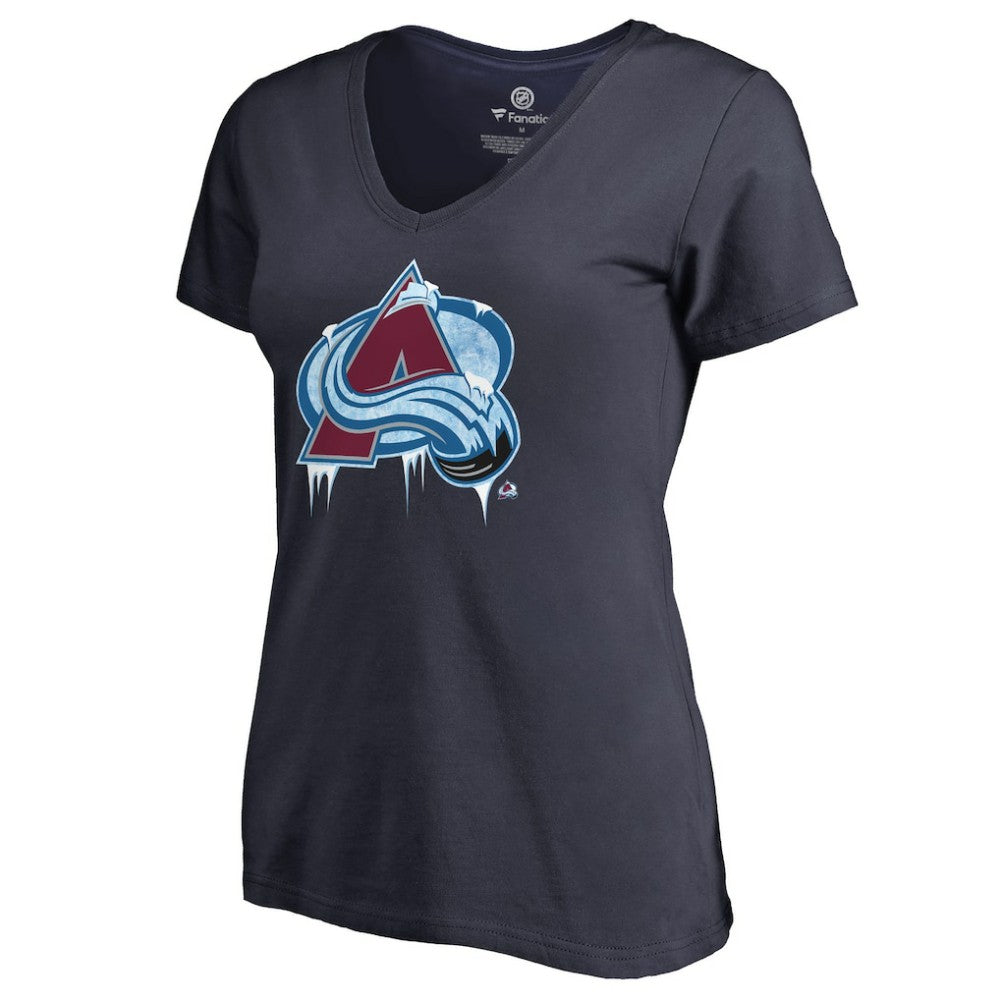 Colorado Avalanche - Women's Fan Favorite Team Slogan V-Neck T-Shirt Navy