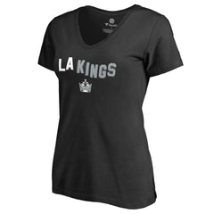 Los Angeles Kings - Women's Fan Favorite Team Slogan V-Neck T-Shirt Black