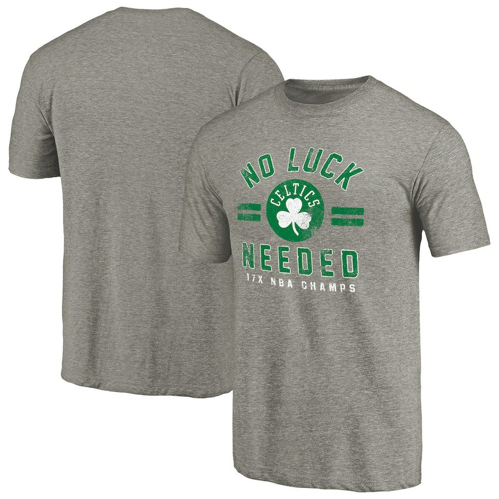 NBA - Boston Celtics No Luck Hometown Collection Tri-Blend T-Shirt - Gray