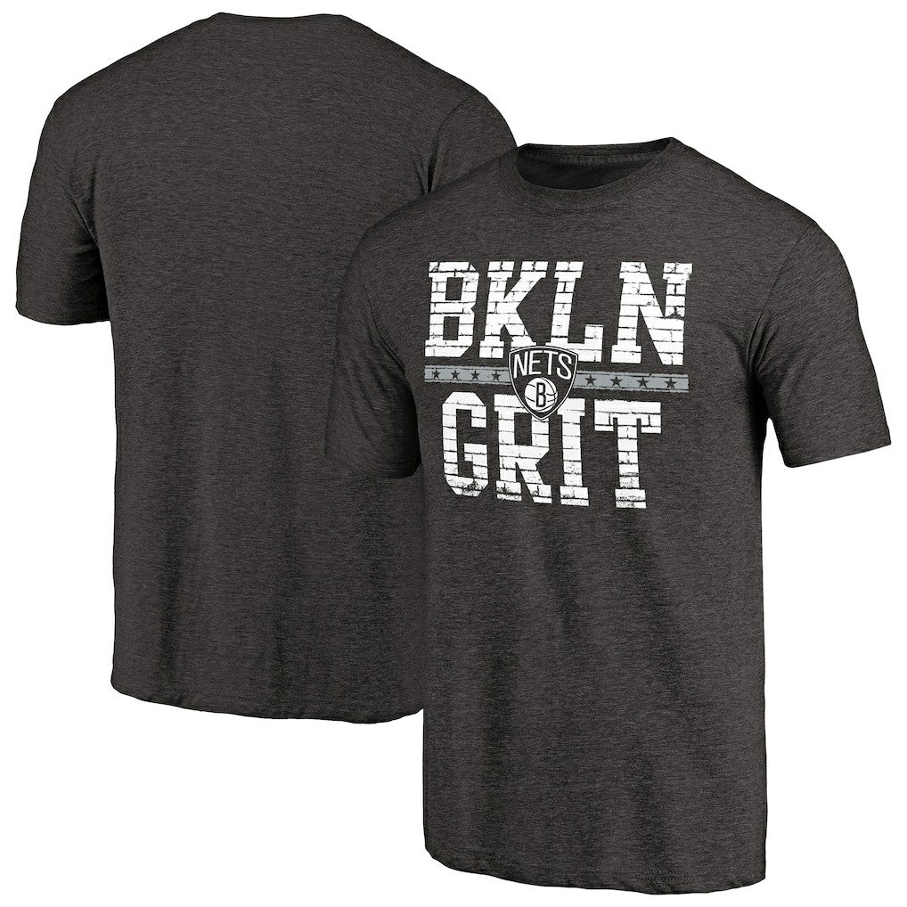 NBA - Brooklyn Nets Brick Work Hometown Collection Tri-Blend T-Shirt - Black
