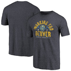 NBA - Denver Nuggets Working for Denver Hometown Collection Tri-Blend T-Shirt - Navy