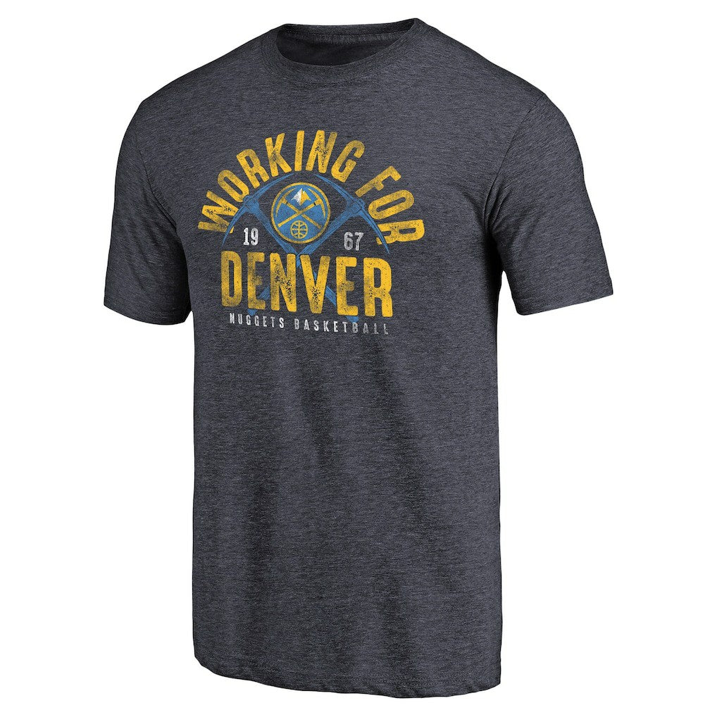 NBA - Denver Nuggets Working for Denver Hometown Collection Tri-Blend T-Shirt - Navy