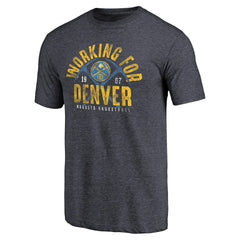 NBA - Denver Nuggets Working for Denver Hometown Collection Tri-Blend T-Shirt - Navy