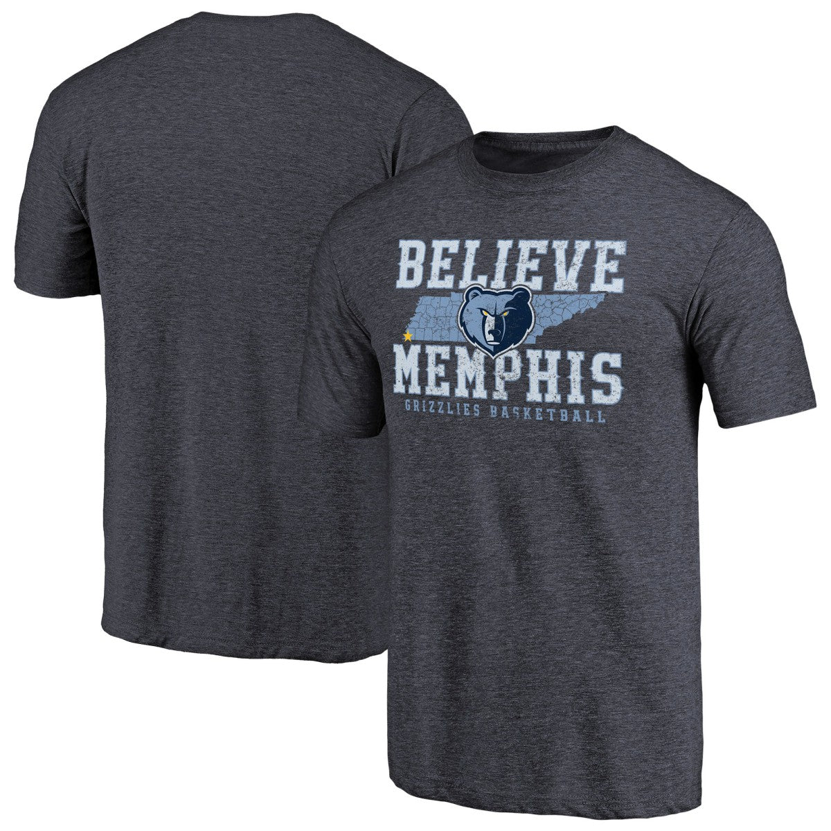 NBA - Memphis Grizzlies Believe Memphis Hometown Collection Tri-Blend T-Shirt - Navy