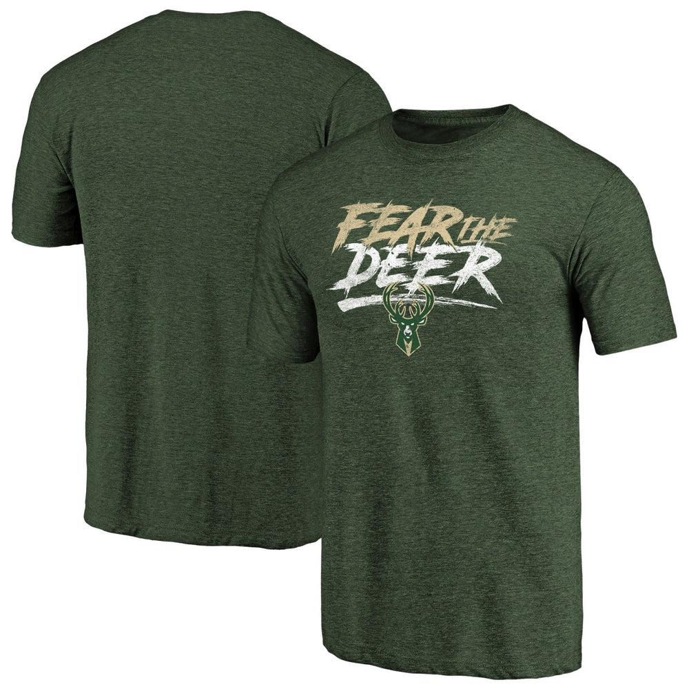 NBA - Milwaukee Bucks Fear the Deer Hometown Collection Tri-Blend T-Shirt - Green
