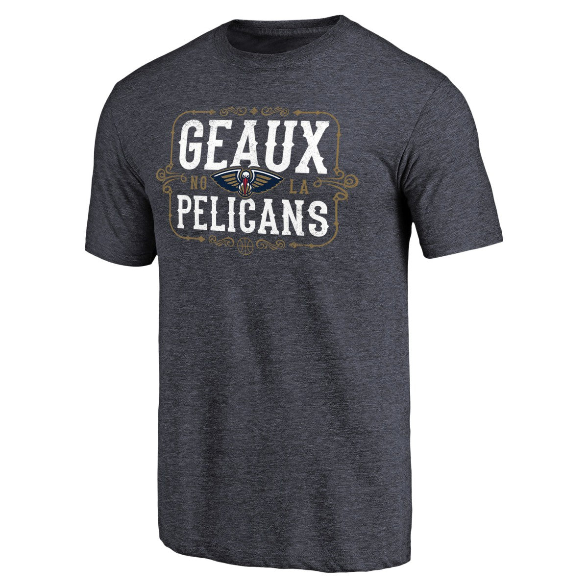 NBA - New Orleans Pelicans Geaux Pelicans Hometown Collection Tri-Blend T-Shirt - Navy