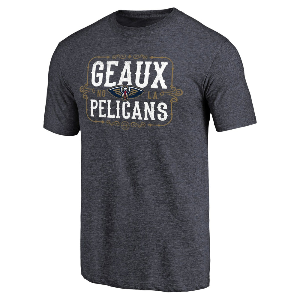 NBA - New Orleans Pelicans Geaux Pelicans Hometown Collection Tri-Blend T-Shirt - Navy