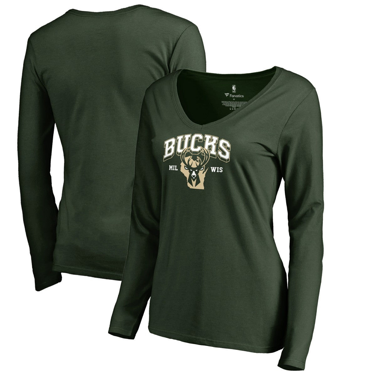 NBA - Milwaukee Bucks Women's Wisconsin Basketball Hometown Collection Long Sleeve T-Shirt - Green