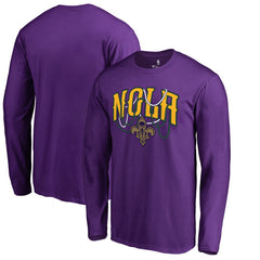 NBA - New Orleans Pelicans NOLA Beads Hometown Collection Long Sleeve T-Shirt - Purple