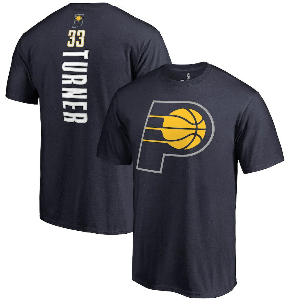NBA - Myles Turner Indiana Pacers Backer Name and Number T-Shirt - Navy