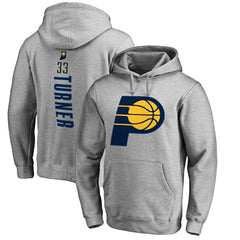 NBA - Myles Turner Indiana Pacers Backer Name and Number Pullover Hoodie - Heathered Gray
