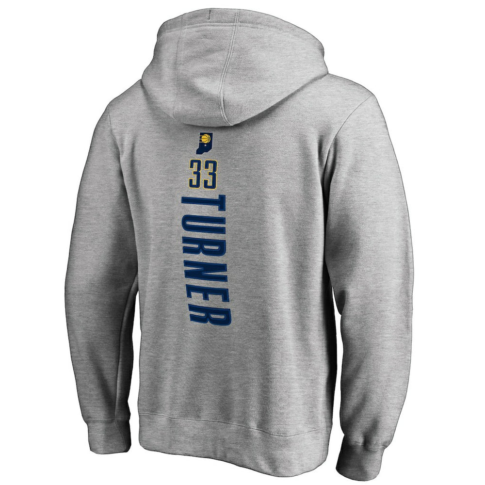 NBA - Myles Turner Indiana Pacers Backer Name and Number Pullover Hoodie - Heathered Gray