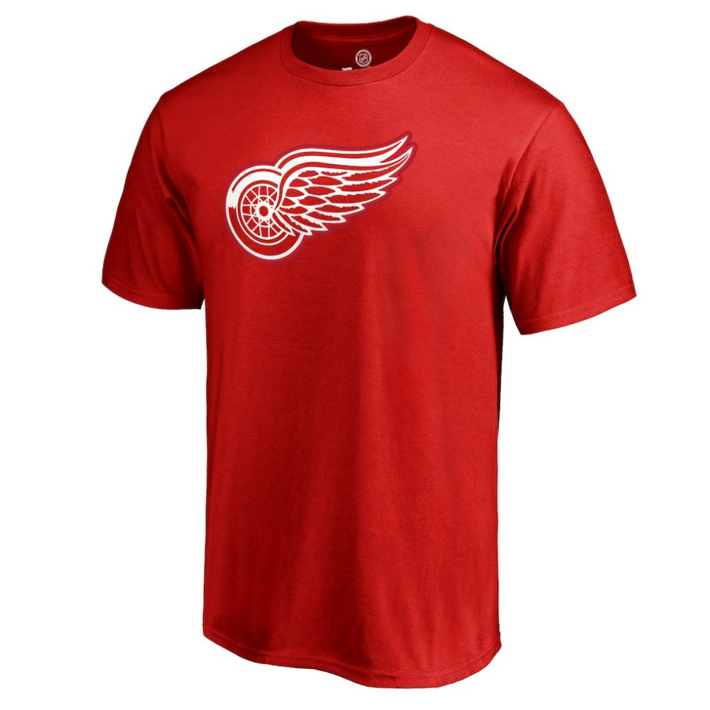 Dylan Larkin Detroit Red Wings - Team Logo Backer Name & Number T-Shirt Red