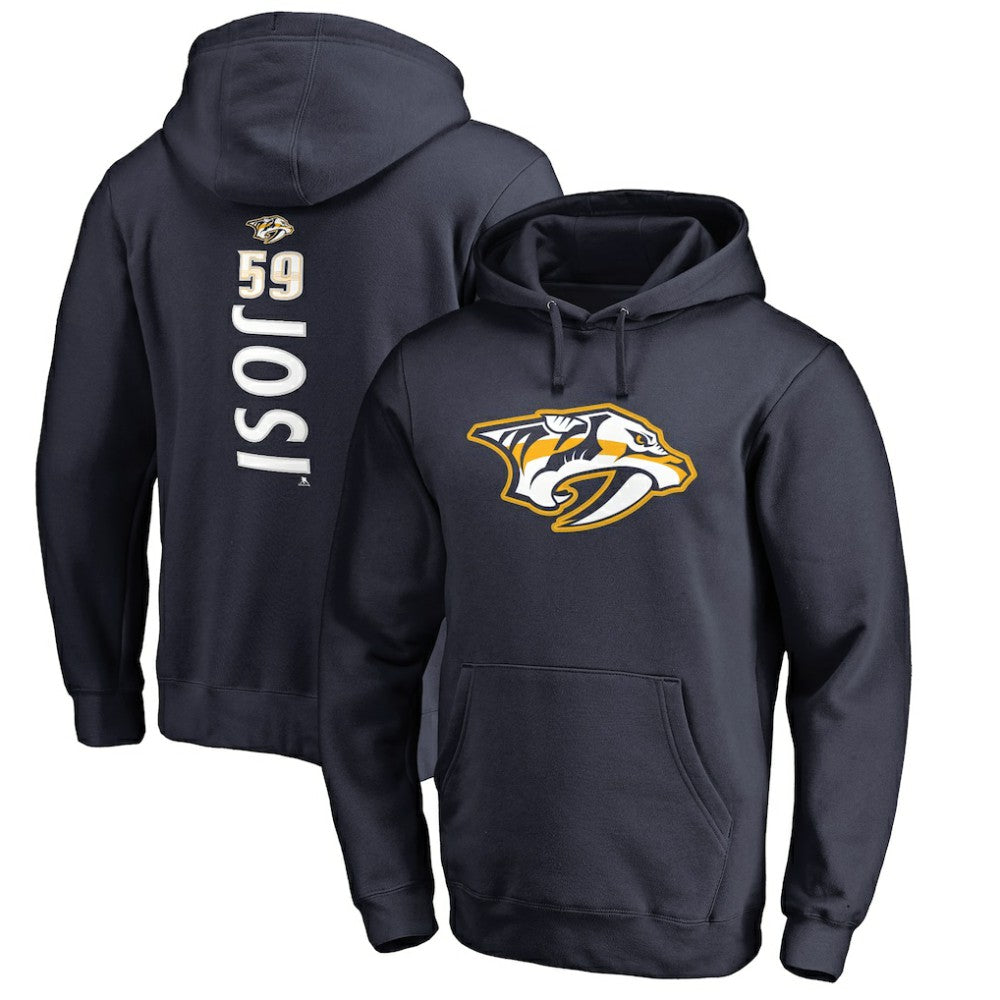Roman Josi Nashville Predators - Backer Name & Number Pullover Hoodie Navy