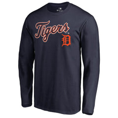 Detroit Tigers Team Lockup Long Sleeve T-Shirt Sale