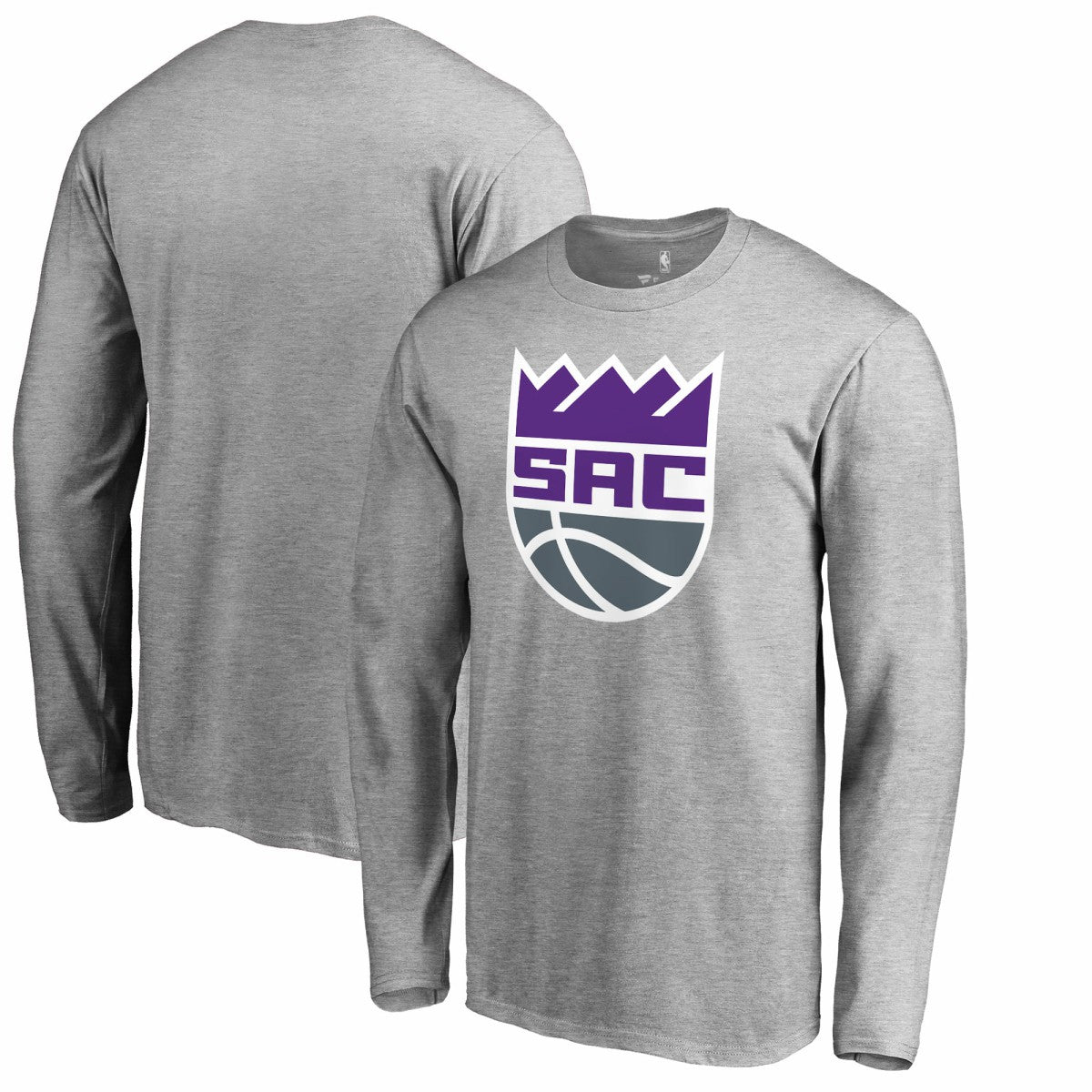 NBA - Sacramento Kings Secondary Logo Long Sleeve T-Shirt - Heathered Gray