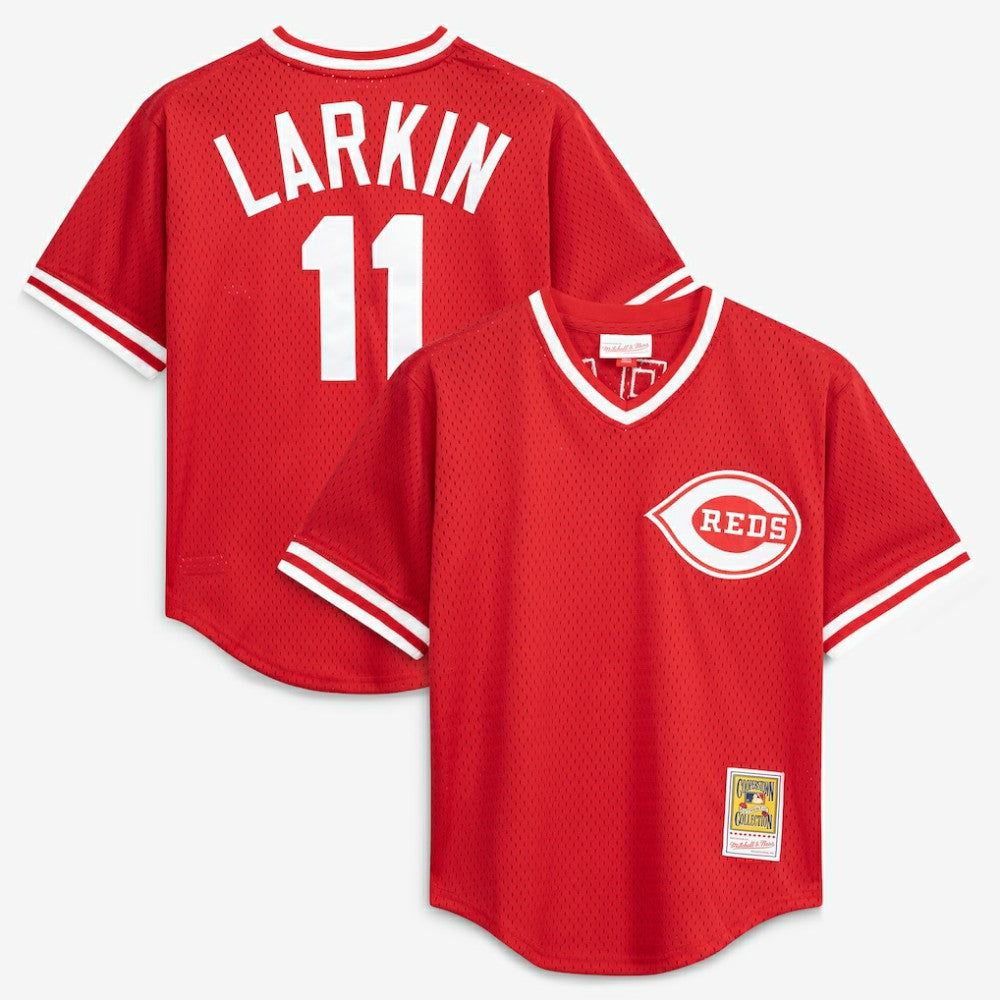 Barry Larkin Cincinnati Reds Mitchell & Ness Authentic Batting Practice Jersey Sale