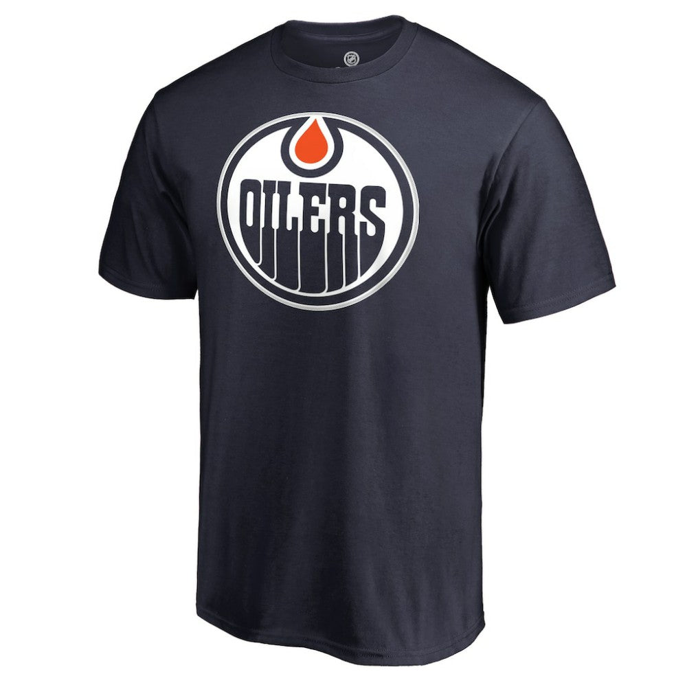 Connor McDavid Edmonton Oilers - Backer Name & Number T-Shirt Navy