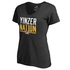 Pittsburgh Pirates Women's Hometown Collection Yinzer Nation V-Neck T-Shirt On Sale