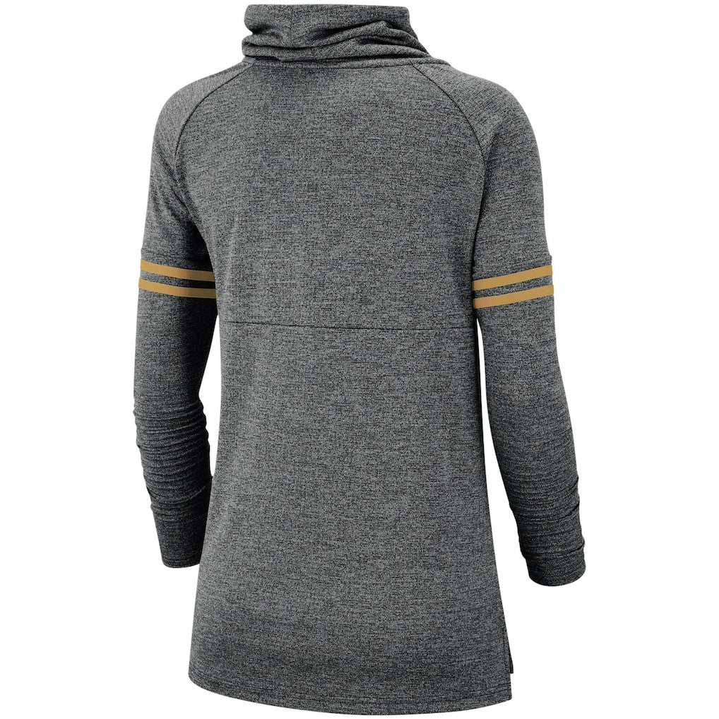 New Orleans Saints Women's Historic Marks Long Sleeve Tri-Blend Funnel Sweatshirt Black - Nike