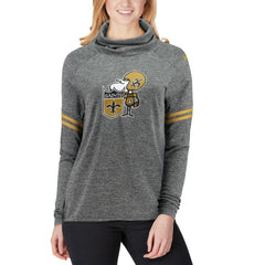 New Orleans Saints Women's Historic Marks Long Sleeve Tri-Blend Funnel Sweatshirt Black - Nike