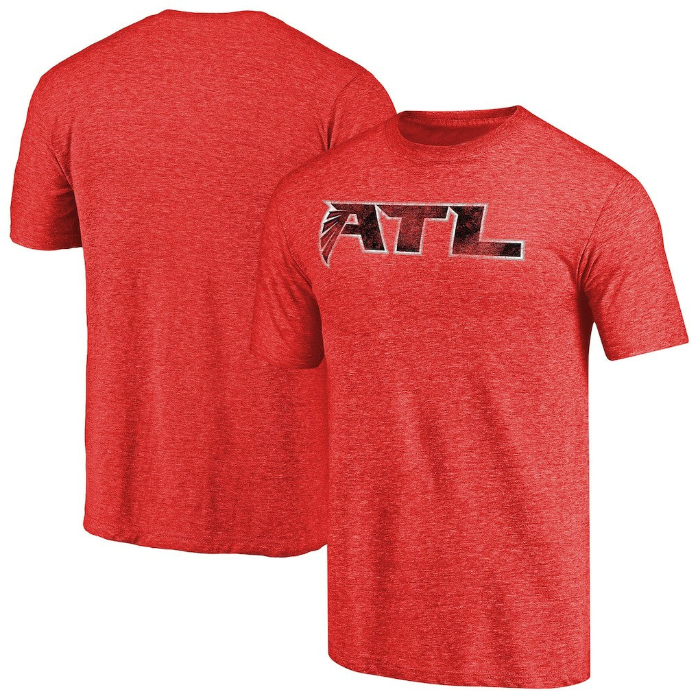 Atlanta Falcons Distressed Alternate Logo Secondary Tri-Blend T-Shirt Red - NFL