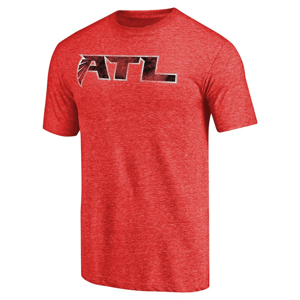 Atlanta Falcons Distressed Alternate Logo Secondary Tri-Blend T-Shirt Red - NFL
