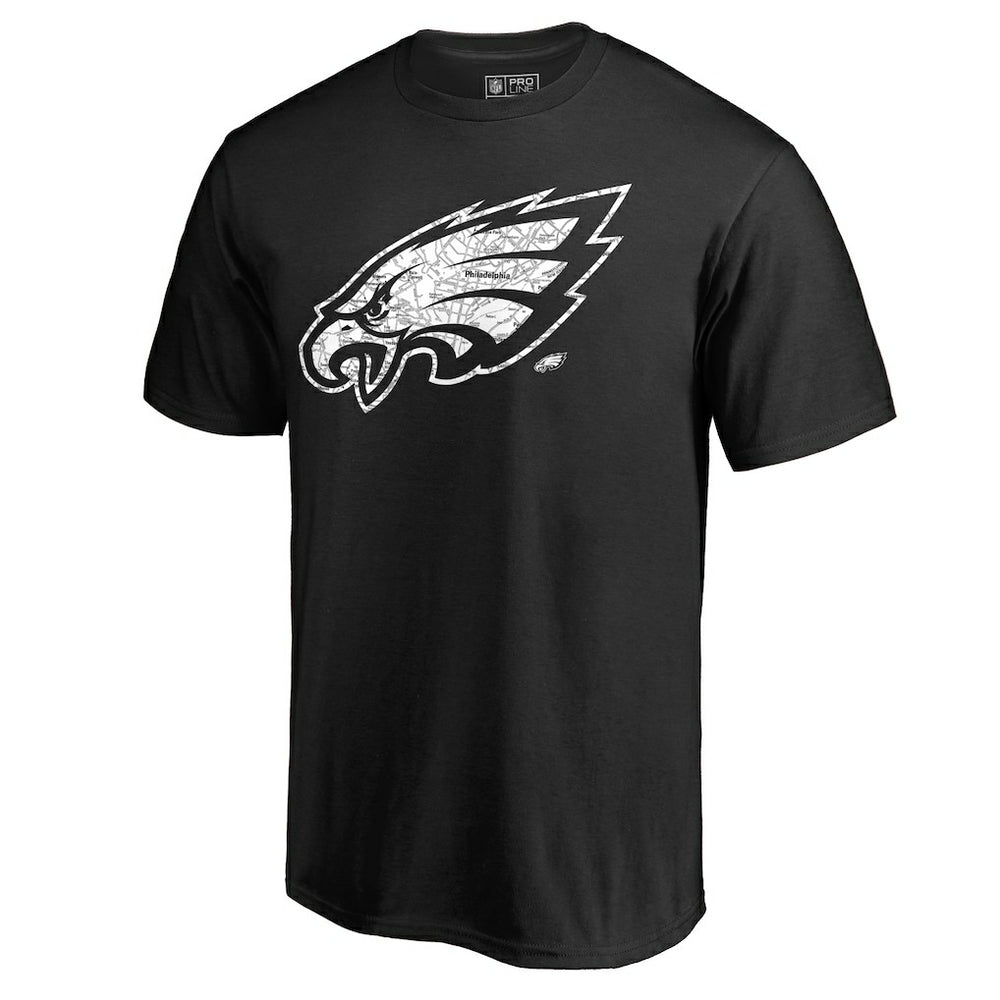 Philadelphia Eagles Hometown Collection On The Map T-Shirt Black - NFL