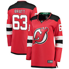 Jesper Bratt New Jersey Devils - Fanatics Women's Home Breakaway Player Jersey Red