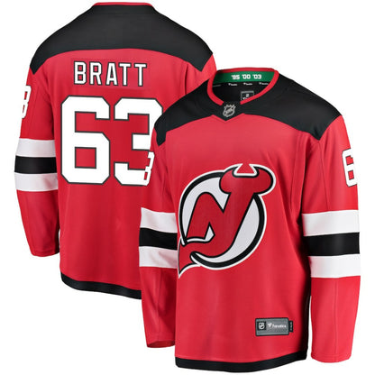 Jesper Bratt New Jersey Devils Fanatics Home Breakaway Player Jersey - Red | NHL Jerseys