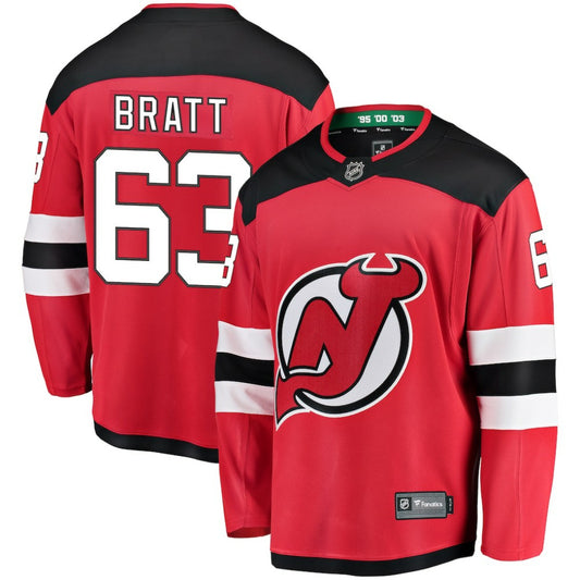 Jesper Bratt New Jersey Devils Fanatics Home Breakaway Player Jersey - Red | NHL Jerseys