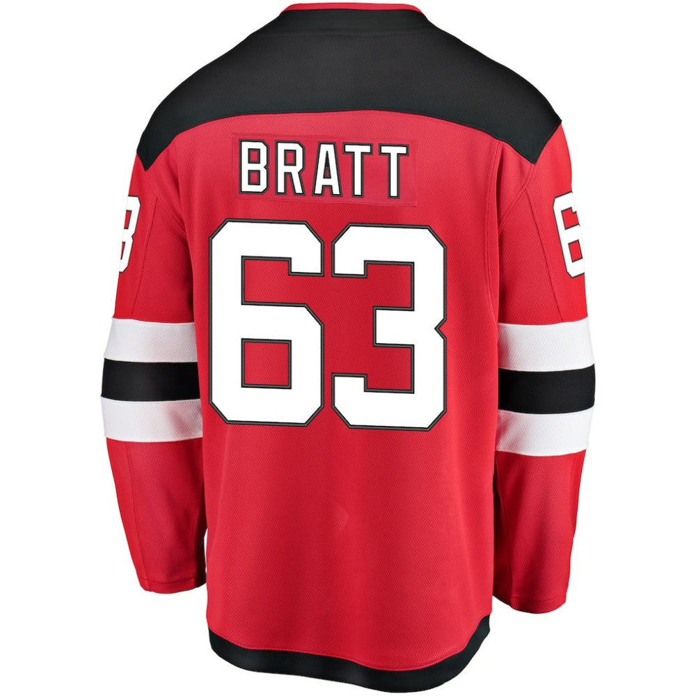 Jesper Bratt New Jersey Devils Fanatics Home Breakaway Player Jersey - Red | NHL Jerseys