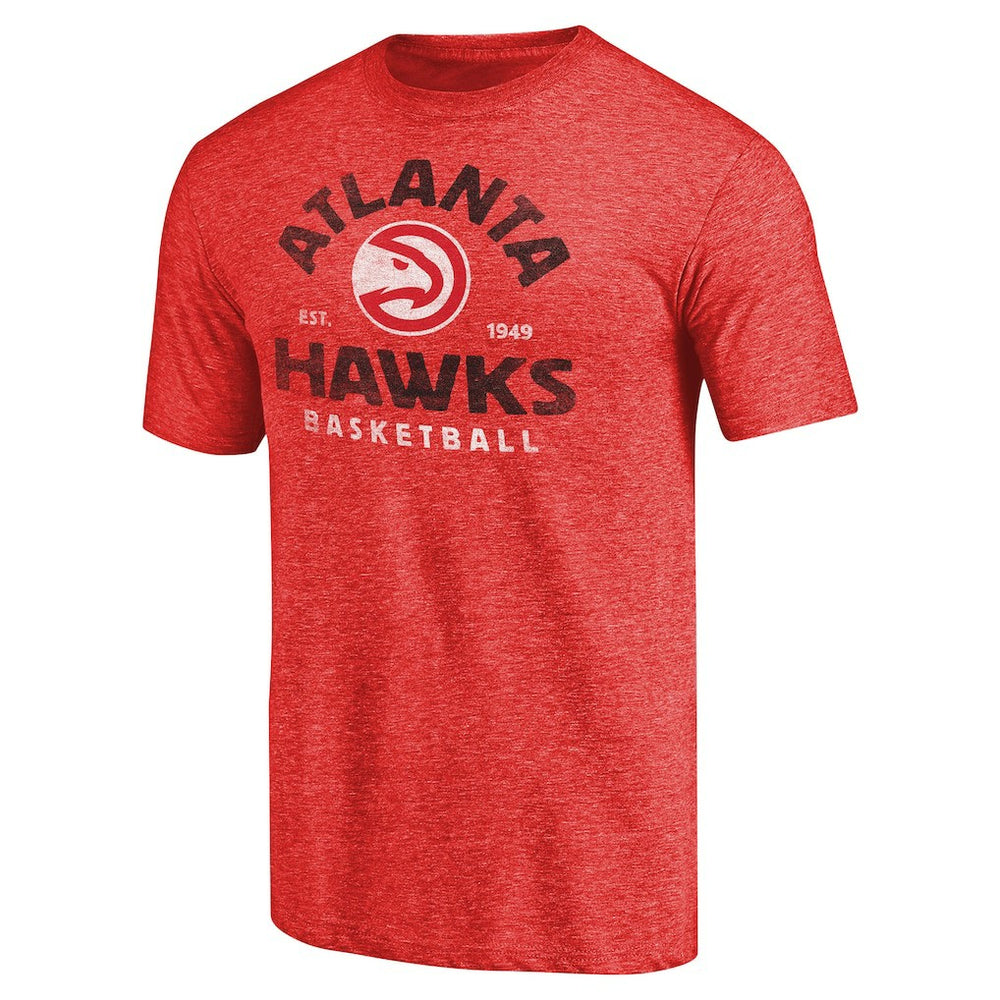 NBA - Atlanta Hawks Vintage Arch Tri-Blend T-Shirt - Red