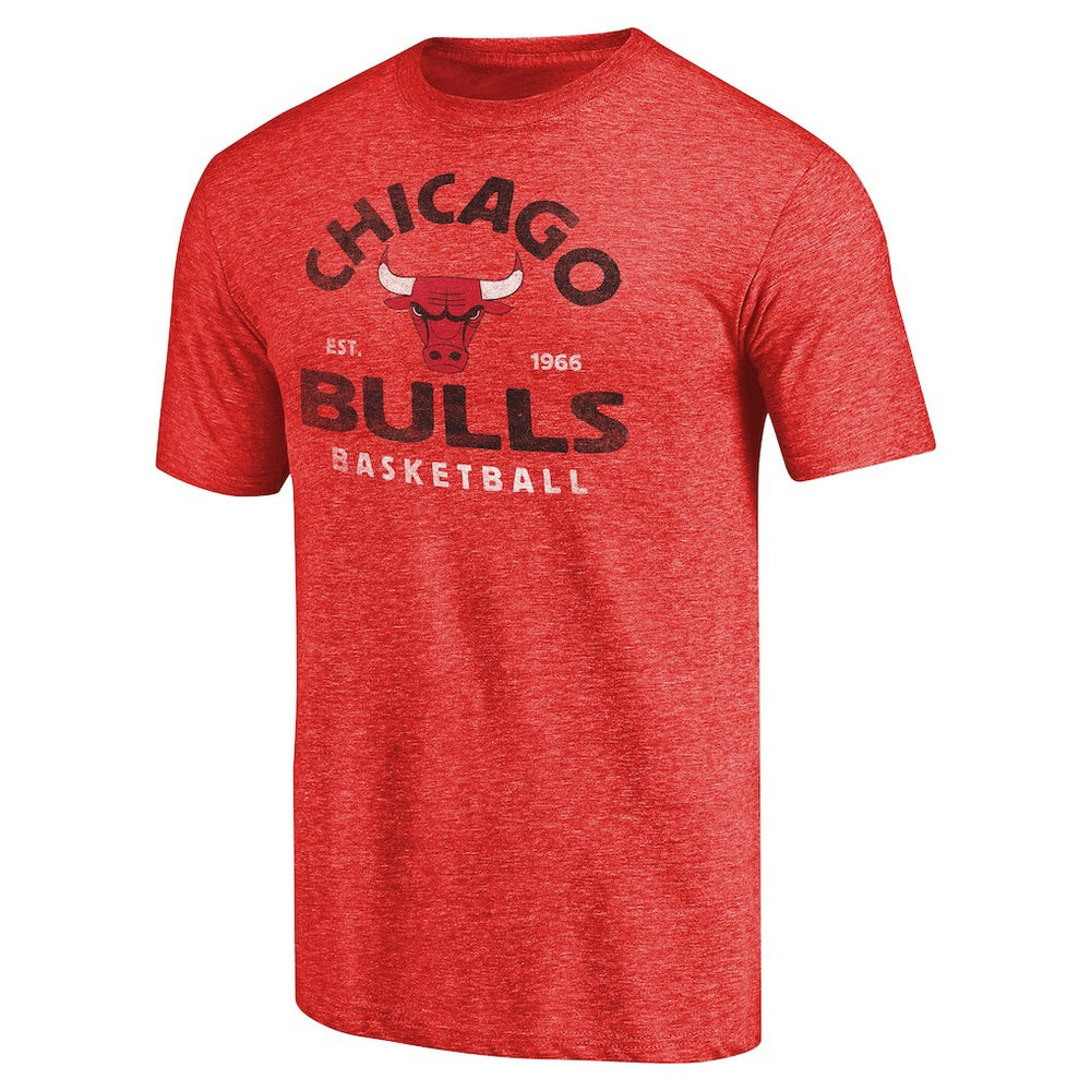NBA - Chicago Bulls Vintage Arch Tri-Blend T-Shirt - Red