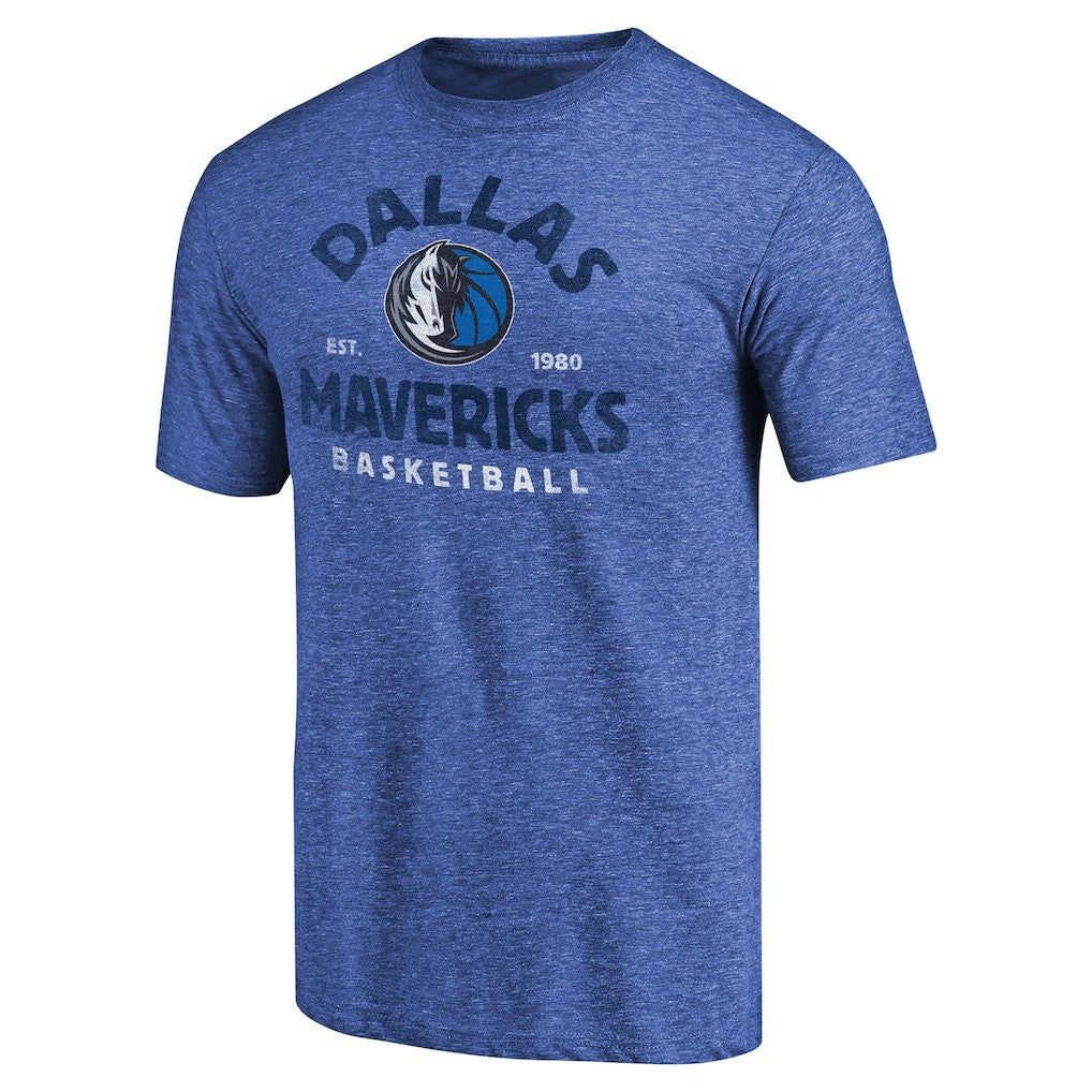 NBA - Dallas Mavericks Vintage Arch Tri-Blend T-Shirt - Royal