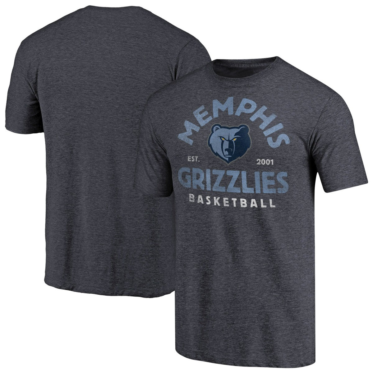 NBA - Memphis Grizzlies Vintage Arch Tri-Blend T-Shirt - Navy