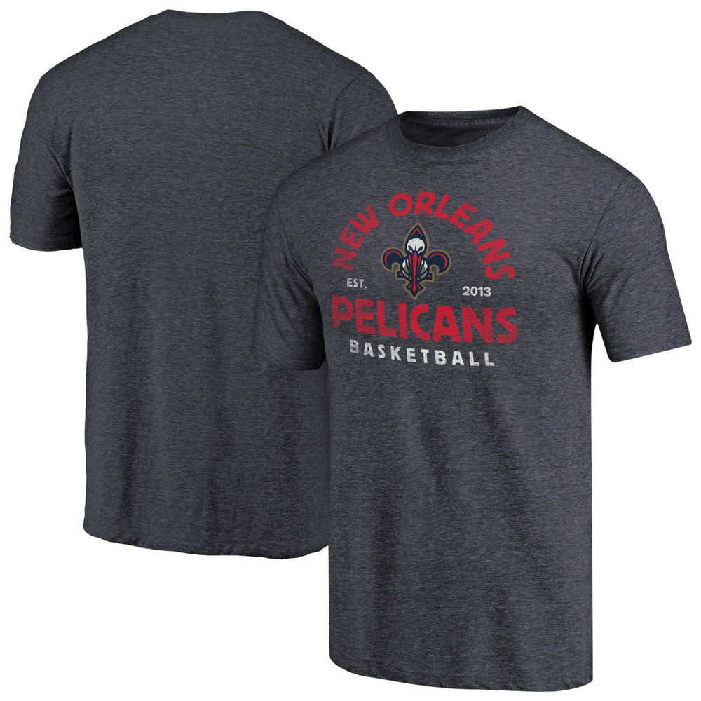 NBA - New Orleans Pelicans Vintage Arch Tri-Blend T-Shirt - Navy
